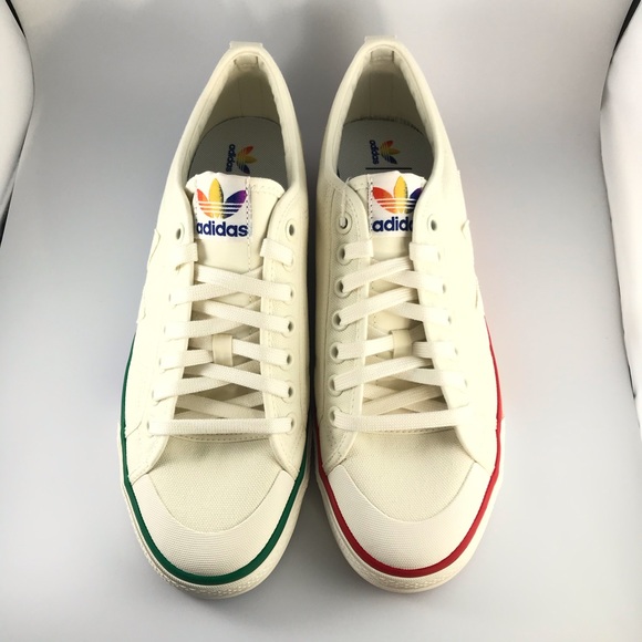 Adidas Nizza Pride Shoes Sneakers Off White - Picture 2 of 7